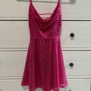 Sparkly Pink Mini Dress from Lucy in the Sky